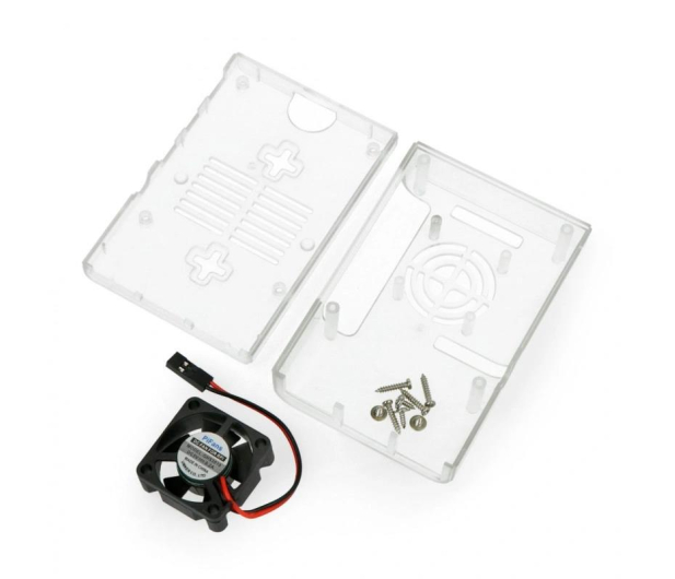 Raspberry Pi Obudowa justPi do RPi 4B z went. przezroczysta - 635258 - zdjęcie 2